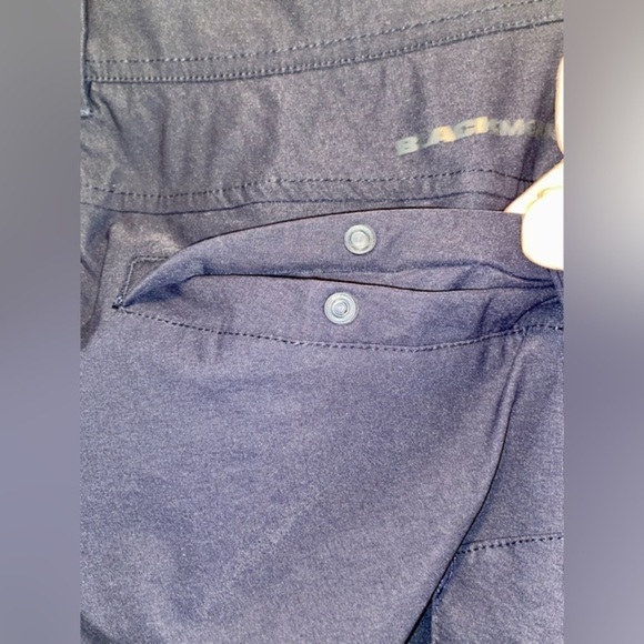 2/40$‎ Men’s Black Mountain Black stretchy Nylon outdoor cargo shorts size 33 - Picture 6 of 12